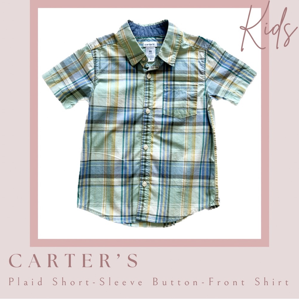 2 for $10/Carter’s Plaid Short-Sleeve Button-Front Shirt